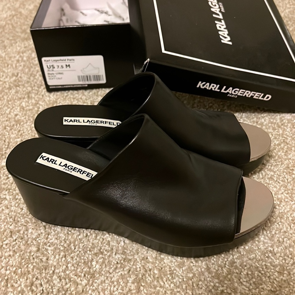 Karl Lagerfeld leather shoes in style:lyric